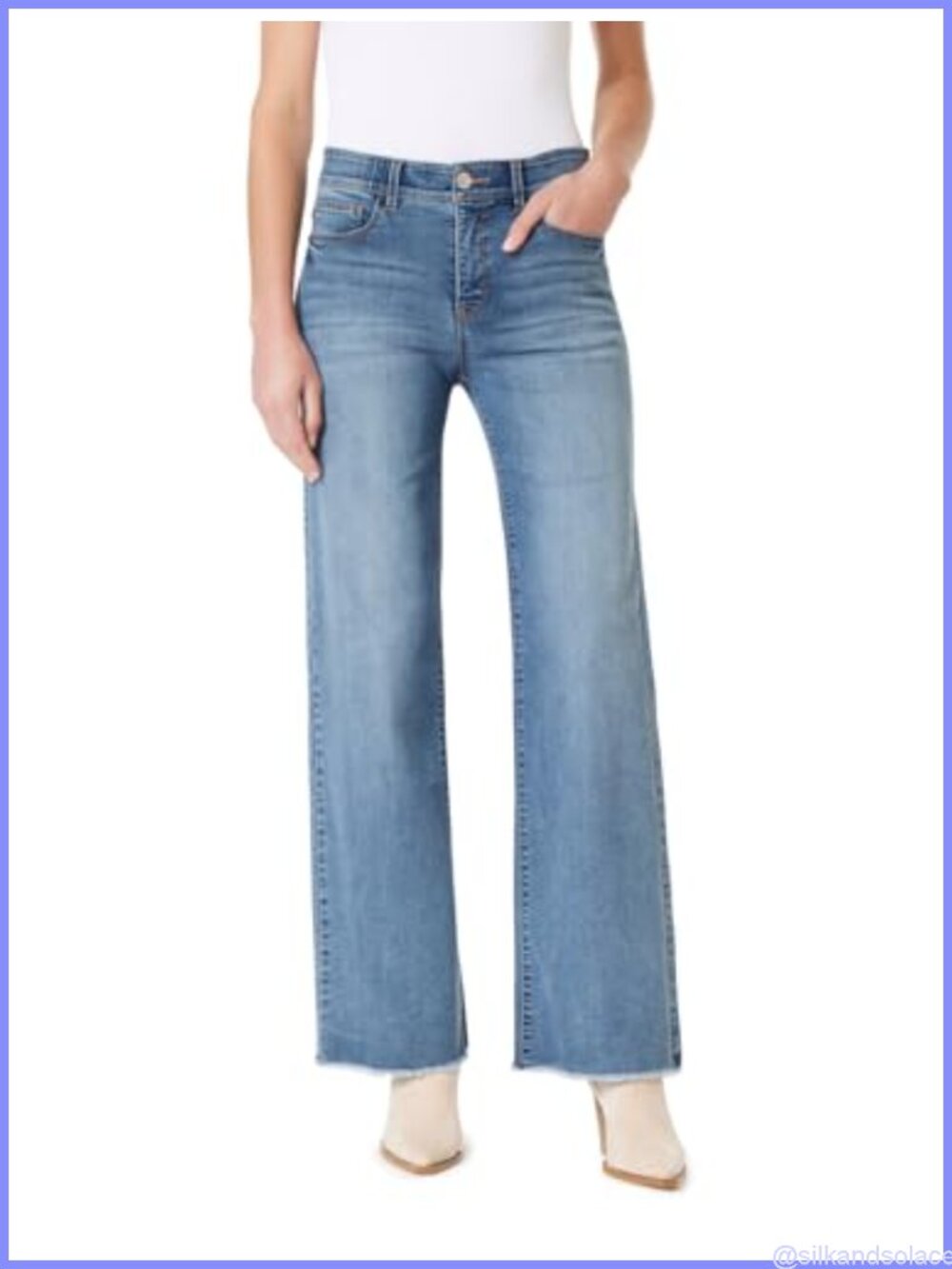 Women's 360 Sculpt Mid-Rise Wide Leg Jeans 22" Leg Opening
